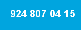 924 807 04 15 924 807 04 15